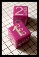 Dice : Dice - 6D - Chessex Odd or Even Dice Pink - Gen Con Aug 2010